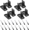 Black Sliding Barn Door Floor Guides Plastic Bypass Door Guide Hardware, 8-Pack...