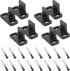 Black Sliding Barn Door Floor Guides Plastic Bypass Door Guide Hardware, 8-Pack...
