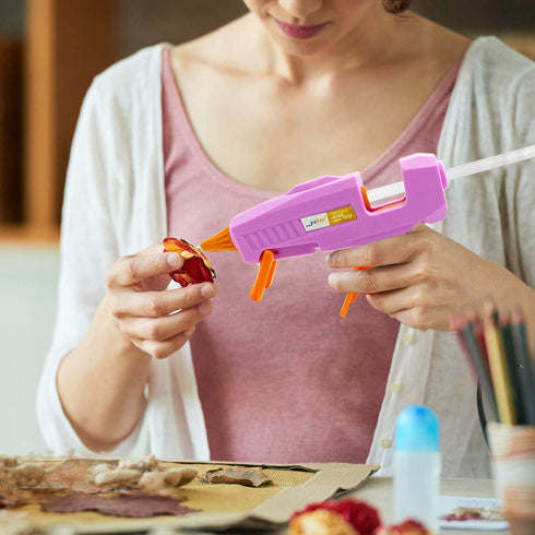 Hot Glue Gun Kit with 30pcs Glue Sticks, Mini Hot Melt Glue Gun with Carrying Case for Crafts, School DIY Arts, and Home Repair (30Watts, Pink)...