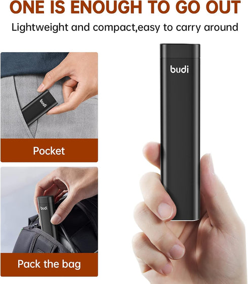 BUDI Multifunctional 9 in 1 Data Cable with USB Type-C Card Reader Micro SD Memory Card high-Speed Card Reader Adapter Suitable for Mobile Phone C...