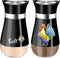 Salt and Pepper Shakers Set, 4 oz Black Kitchen Decor, Stainless Steel & Glass Spice Dispenser Classic, Refillable Design, Farmhouse Salt Pepper S...
