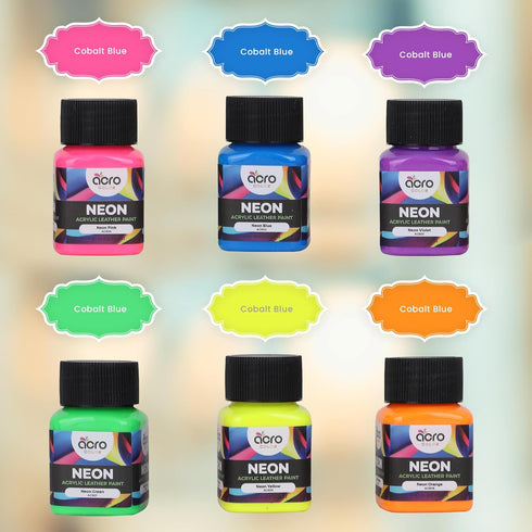 Acrylic Leather Paint for Shoes - 6 Color Leather Paint Kit with 5 Paint Brushes (Deglazer & finisher not Included) - Great Repair Finisher for Sh...