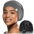 YANIBEST Silk Satin Bonnet Hair Wrap for Sleeping, Adjustable Slouchy Beanie for Women, Silk Lined for Curly Hair and Braids, Dark Grey...