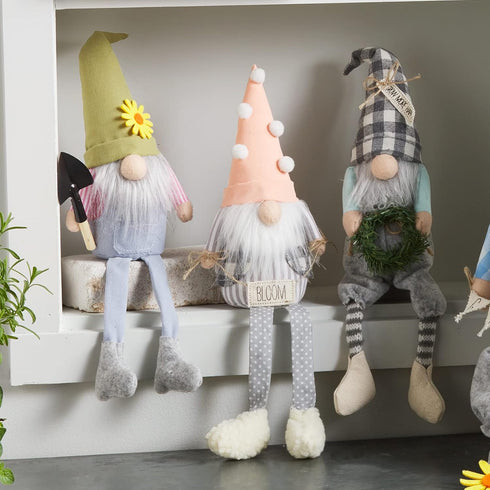 Mud Pie Garden Deluxe Dangle Gnome, 23" x 7", Medium...
