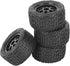 RC Tires, 4Pcs RC Truck Wheel Rubber Universal Truck Wheel Hex Wheel Rims Mesh Shape for 1:14 1:16 1:18 Car Model Accessory...