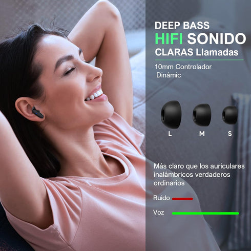 1 Hora Wireless Earphones Bluetooth 5.3, in-Ear Headphones with Charging case, Built-in mic Wireless Earbuds Compatible with iPhone, Android Smart...