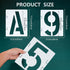 6 Inch Letter Stencils 42 Pcs ReusableTemplates Symbol Numbers Interlocking Stencil Kit Plastic Number Stencils for Wood,Wall,Paper,Fabric,Glass,S...