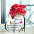 Blulu Crystal Glass Heart Memorial Gift Memorial Bereavement Gift Sympathy Condolence Decorations Sympathy Table Decorations for Loss of Loved One...
