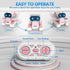 RC Robot Toys for Kids, Rechargeable Remote Control Robot Toy for Boys & Girls, with Auto Demo, Dance Moves, Music, Shining 7 Colors LED Eyes & Fl...