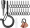 18 Pack Q-Hanger Light Hooks,Wall Cabinet Ceiling Hooks Screw Hooks for Outdoor String Lights, Wire, Plants,Wind Chimes, Holiday Party Decoration ...
