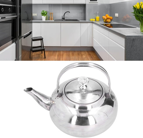 Tea Kettle Stainless Steel Coffee Pot Stove Top Teapot Tea Coffee Pot Kettle for Kitchen Cafeteria Hotel Restaurant (14cm)...