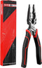 HAUTMEC Pro 8" Multifunctional Combination Linesman Plier with Cable Cutter, Wire Stripper, Terminal Crimping, Tool Clamping and Spanner, High lev...