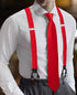 YOHOWA Suspenders for Men Tie Bowtie Set Adjustable Brace Handkerchief Cufflinks Strong Clip Elastic Band Wedding Party...