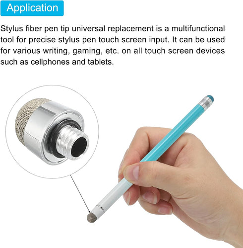 MECCANIXITY 12pcs 8mm Stylus Pen Fiber Fine Tips Universal Replacement High Precision for 2 in 1 Stylus Pen Capacitive Touch Screen Devices...