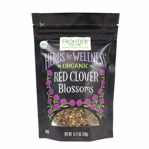 Frontier Co-op Organic Whole Red Clover Blossoms, 0.71oz - Fragrant, Natural & Versatile for Garnishes & Red Clover Tea - Kosher, Non-Irradiated...