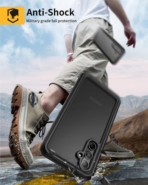 Lanhiem for Samsung Galaxy A35 5G Case, IP68 Waterproof Dustproof, Built-in Screen Protector, Rugged Full Body Shockproof Protective Cover for Sam...