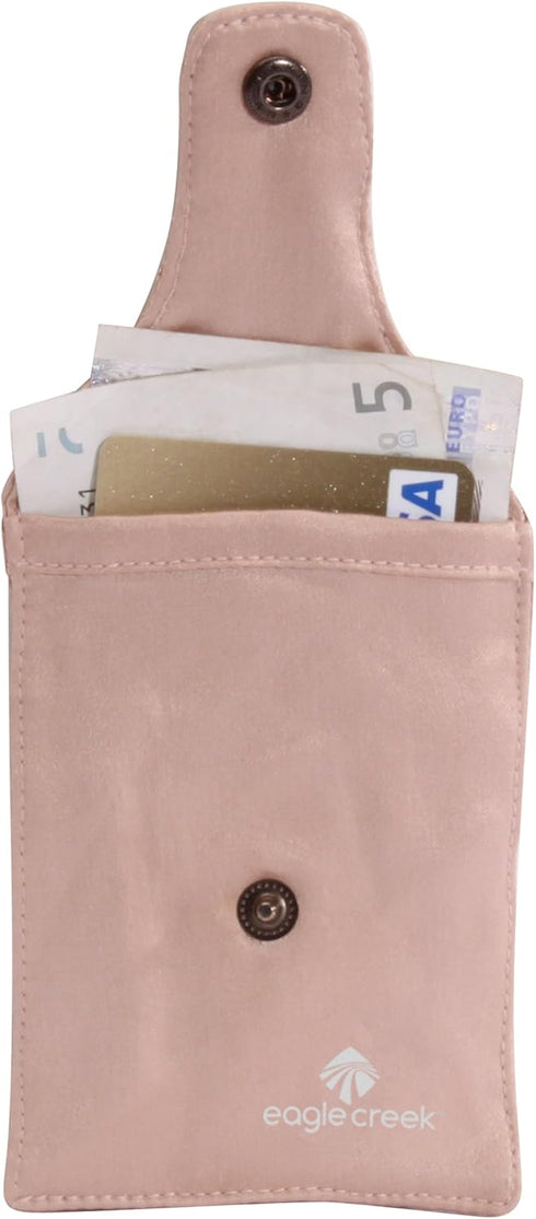eagle creek Silk Undercover Bra Stash Travel Wallet to Keep Money and Credit Cards Secure - Breathable Silk with Moisture Resistant Lining, Rose...