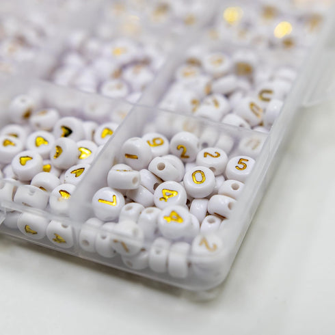 1450Pcs Acrylic 4x7mm Round Letter Beads Kits Alphabet Beads A-Z (Extra for Vowel Letter) and Red Heart Black Star Beads for Bracelets Necklaces D...