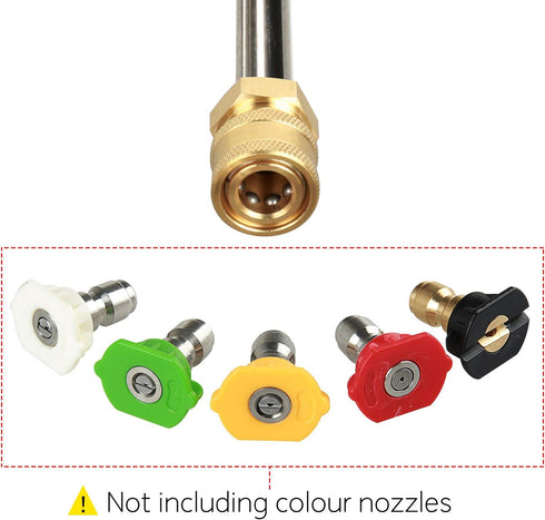 Sooprinse Washer Gutter Cleaner Attachment,Pressure Washer Gutter Rod for Lance/Wand 1/4 Inch Quick Connect,90 degrees curved rod (7 inch)...