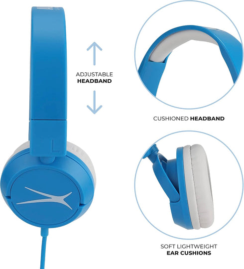 Altec Lansing Over The Ears Kids Headphones - Volume Limiting Technology for Developing Ears, Ages 3-5, Perfect for Learning from Home, Blue......