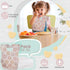 Disposable Baby Bibs (30pcs) Individually Wrapped - Soft 3-Layer Cute & Fun Waterproof Bibs for Babies w/Crumb Catcher - Easy Wear Baby Feeding an...