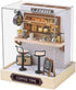 Dollhouse Miniature DIY Kit with Decoration Furniture and LED Lights, Handmade 3D Miniature Dollhouse with Tools and Cover, DIY Wooden Dollhouse w...