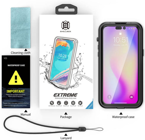 AICase for iPhone 14 Pro Case Waterproof, Compatible with Magsafe Magnetic Protective iPhone 14 Pro Phone Case, Water Proof Mag Safe Magnet Shockp...