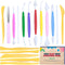 DUGATO Clay Sculpting Tools (17pc Set) - Double-Sided Plastic Modeling Kit for Polymer Clay, Pottery, Fondant & Cake Decorating - Art & Craft Supp...