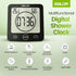 BALDR Digital Shower Clock with Timer - Black - Water-Resistant Shower Timer, Countdown Timer Clock with Temperature and Humidity, Digital Clock f...