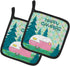 Caroline's Treasures VHA3004PTHD Happy Campers Glamping Trailer Pair of Pot Holders Kitchen Heat Resistant Pot Holders Sets Oven Hot Pads for Cook...