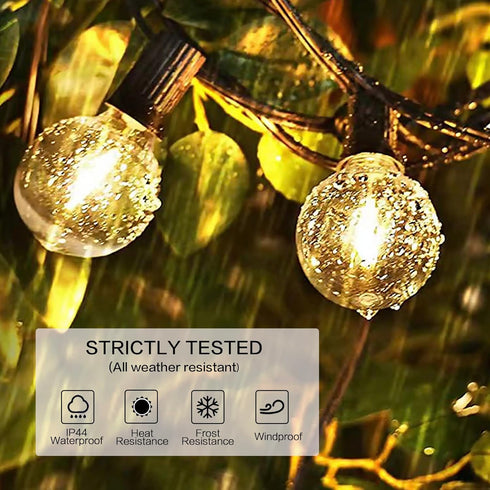 G40 Replacement Bulbs, 25 Pack Clear Globe G40 Led Bulbs for Outdoor String Lights, G40 Bulbs E12 Candelabra Base fit Patio Porch Party Cafe Bistr...