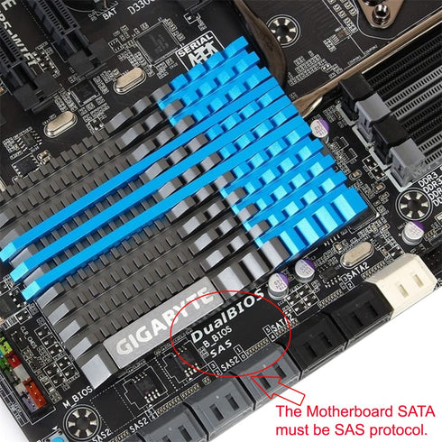 chenyang SAS to SATA Adapter SFF-8482 29Pin SAS Hard Disk Drive to Motherboard SATA 22Pin Converter Adapter...