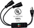 2 Way Extension Cord with On/Off Switch 3 Prong Outdoor Extension Cord Splitter, Heavy Duty Extension Cord with SJTW 14AWG 15A/125V and 18AWG 10A/...