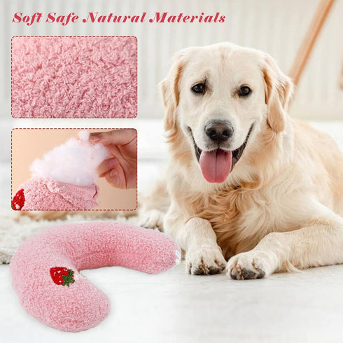 T'CHAQUE Soft Dog Bed Pillows, Ideal Naptime Sleeping Companion for Small Indoor Dogs and Cats, Pet Neck Pillow for Upper Spine Support, Cuddle Sn...