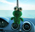 Handmade Frog Crochet Car Rear View Mirror Holder, Hanging Accessories Ornaments Cute Rearview Mirror Charm Decor, A Gift for Frog Lovers Car Hang...