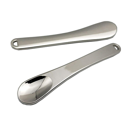 2Pcs Mini Metal Cosmetic Spatulas Facial Cream Mask Spoon Stick Mixing Spatulas Makeup Scoop for Mixing and Sampling Makeup Cosmetic Beauty Tools,...