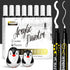 White Paint Pens, 8 Pack Dual Tip Acrylic Paint Markers, Ideal for Wood, Rock Painting, Canvas, Stone, Glass, Ceramic...