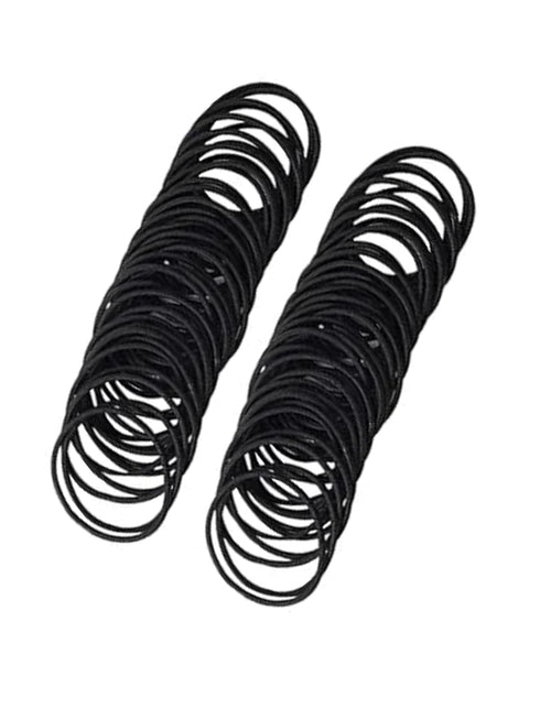 100Pcs Black Hair Ties, elastic Hair Ties No Damage Ponytail Holder?for Thick and Curly Hair Hair Elastic Band?for Women or Men, Hair Elastics and...