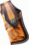 Genuine Leather Pocket Knife Sheath for 4.5''-5.1'' Folding Knives,Handmade Large Folding Knife Holder,GerBer MP600 Sheath Snap Knife Pouch,Knife ...