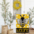 CROWNED BEAUTY Summer Bee Garden Flag Polka Dots 12x18 Inch Double Sided for Outside Welcome Burlap Small Seasonal Yard Decoration...