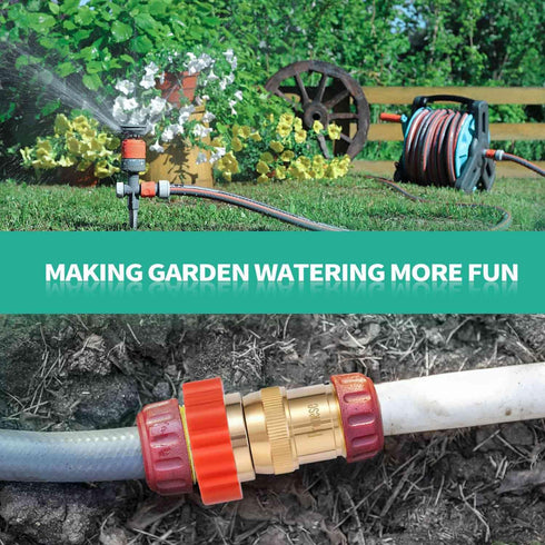 LF Brass Drip irrigation Inline Water Pressure Reducer Regulator 20~30PSI - Protect Drip System from High-Pressure Faucet Water,3/4" GHT Connector...