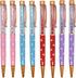 12PCS Novelty Stylus Floating Pens Fancy Floral Business Pens Crystal Diamond Stylus Pen Ink Ballpoint Pens School Office Desk Decor Accessories...