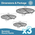 P&P CHEF Round Cooking Cooling Rack, 3 Sizes - 7.5” & 9” & 10.5”, Round Baking Racks Stainless Steel, Fit Air Fryer & Pot, Oven Safe & Non-stick, ...