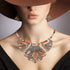 TENDYCOCO Bohemian Necklace Earring Set Ethnic Choker Necklace Chunky African Statement Jewelry Sets for Women...