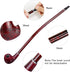 Hysagtek 16" Long Churchwarden Tobacco Pipe Wooden Long Stem Smoking Pipe with Gift Box, Pattern Random...