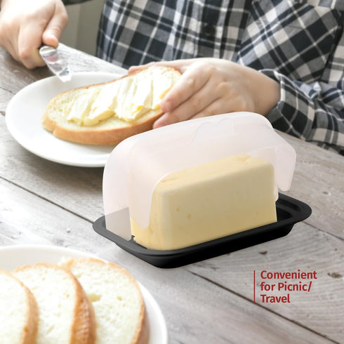 Signoraware Butter Dish with Lid – Butter Holder with Lid for 2 Butter Sticks – BPA-Free and Dishwasher-Safe – Unbreakable Butter Container – One-...