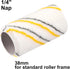 uxcell Paint Roller Cover 4 Inch x 1/4" Nap Mini Acrylic Fibers Brush for Household Wall Painting Treatment 6Pcs...