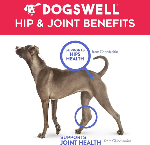 DOGSWELL Hip & Joint Slices Functional Dog Treats, Beef 8 oz. Bag...
