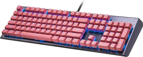 Cooler Master PBT Doubleshot Backlit Keycap Upgrade Set Sakura Pink for Mechanical Keyboards, Compatible with Standard US 104 Layout Keyboards (KC...