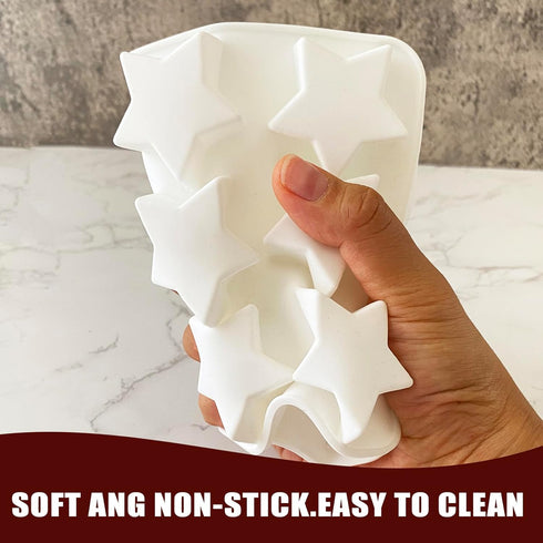 Star Chocolate Mold 2 Pack Candy Silicone Molds Star Shape Gummy Molds Jello Molds Pudding Molds Soap Molds Cookie Molds Fourth Of July Silicone M...